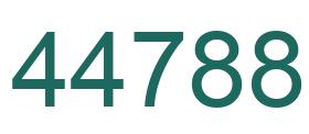 Number 44788 green image