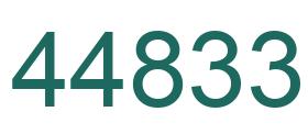 Number 44833 green image