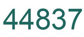 Number 44837 green image
