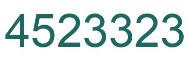 Number 4523323 green image