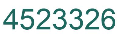 Number 4523326 green image