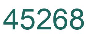 Number 45268 green image