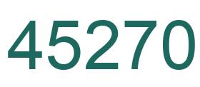 Number 45270 green image