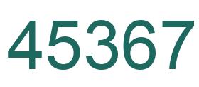 Number 45367 green image