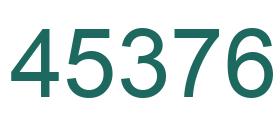 Number 45376 green image