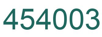 Number 454003 green image