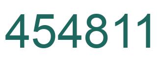 Number 454811 green image