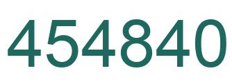 Number 454840 green image