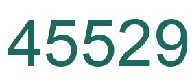 Number 45529 green image
