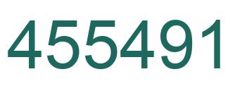 Number 455491 green image