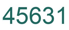Number 45631 green image