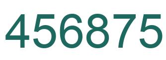 Number 456875 green image