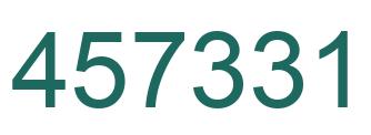 Number 457331 green image