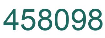 Number 458098 green image