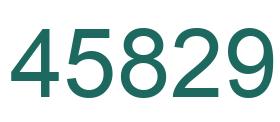 Number 45829 green image