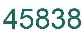 Number 45838 green image