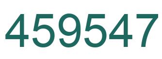 Number 459547 green image