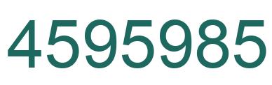 Number 4595985 green image