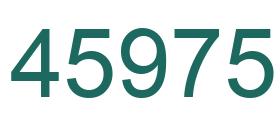 Number 45975 green image