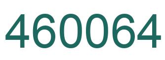 Number 460064 green image