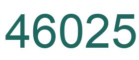 Number 46025 green image