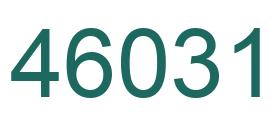 Number 46031 green image