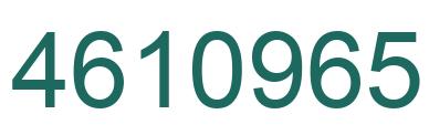 Number 4610965 green image