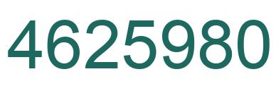 Number 4625980 green image