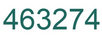 Number 463274 green image