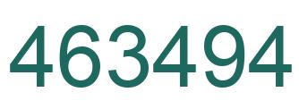 Number 463494 green image