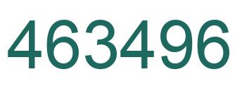 Number 463496 green image