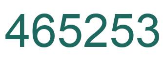 Number 465253 green image