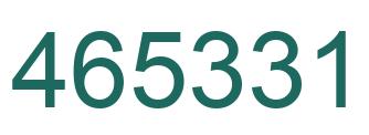 Number 465331 green image