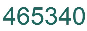 Number 465340 green image