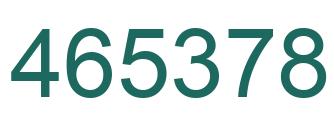 Number 465378 green image