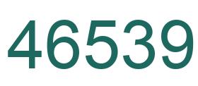 Number 46539 green image