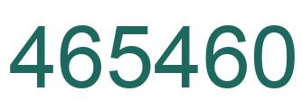 Number 465460 green image