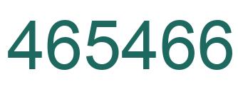 Number 465466 green image