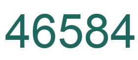 Number 46584 green image