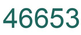 Number 46653 green image