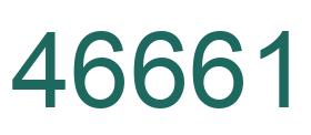 Number 46661 green image