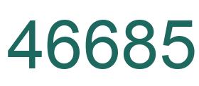 Number 46685 green image