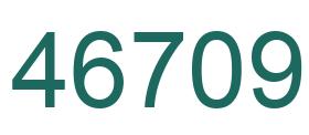 Number 46709 green image