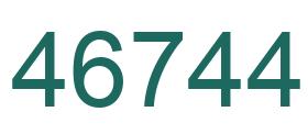 Number 46744 green image