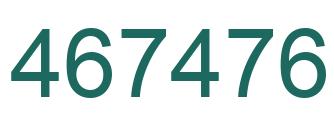 Number 467476 green image