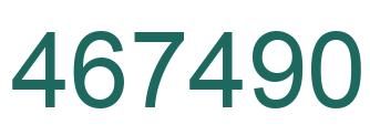 Number 467490 green image