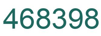 Number 468398 green image