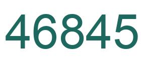 Number 46845 green image