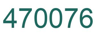 Number 470076 green image