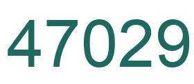 Number 47029 green image